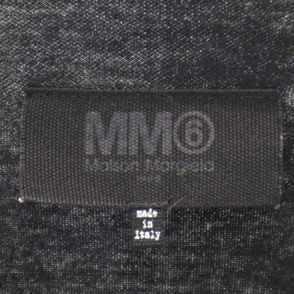 MM6 18SS Italian Long Sleeve Side Line Top Black Size S