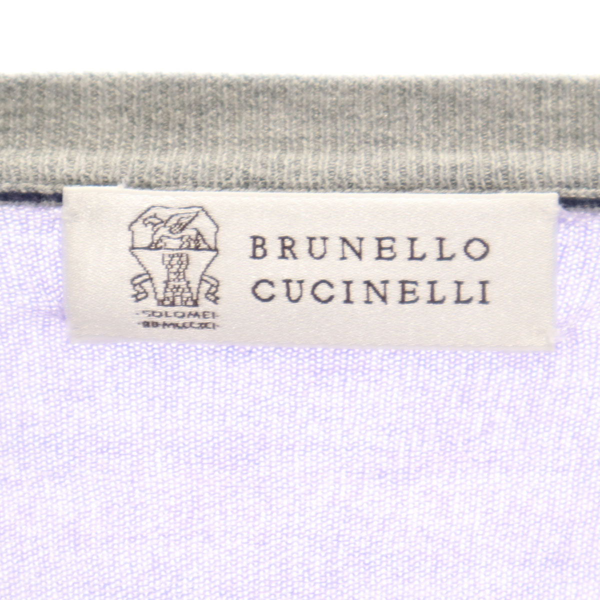 Brunello Cucinelli Italian V-Neck Knit Sweater Purple
