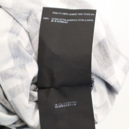 BALENCIAGA Portuguese Geometric Print T-Shirt White Size M