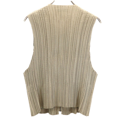 ISSEY MIYAKE MEN 90s Pleated Vest Beige Size M