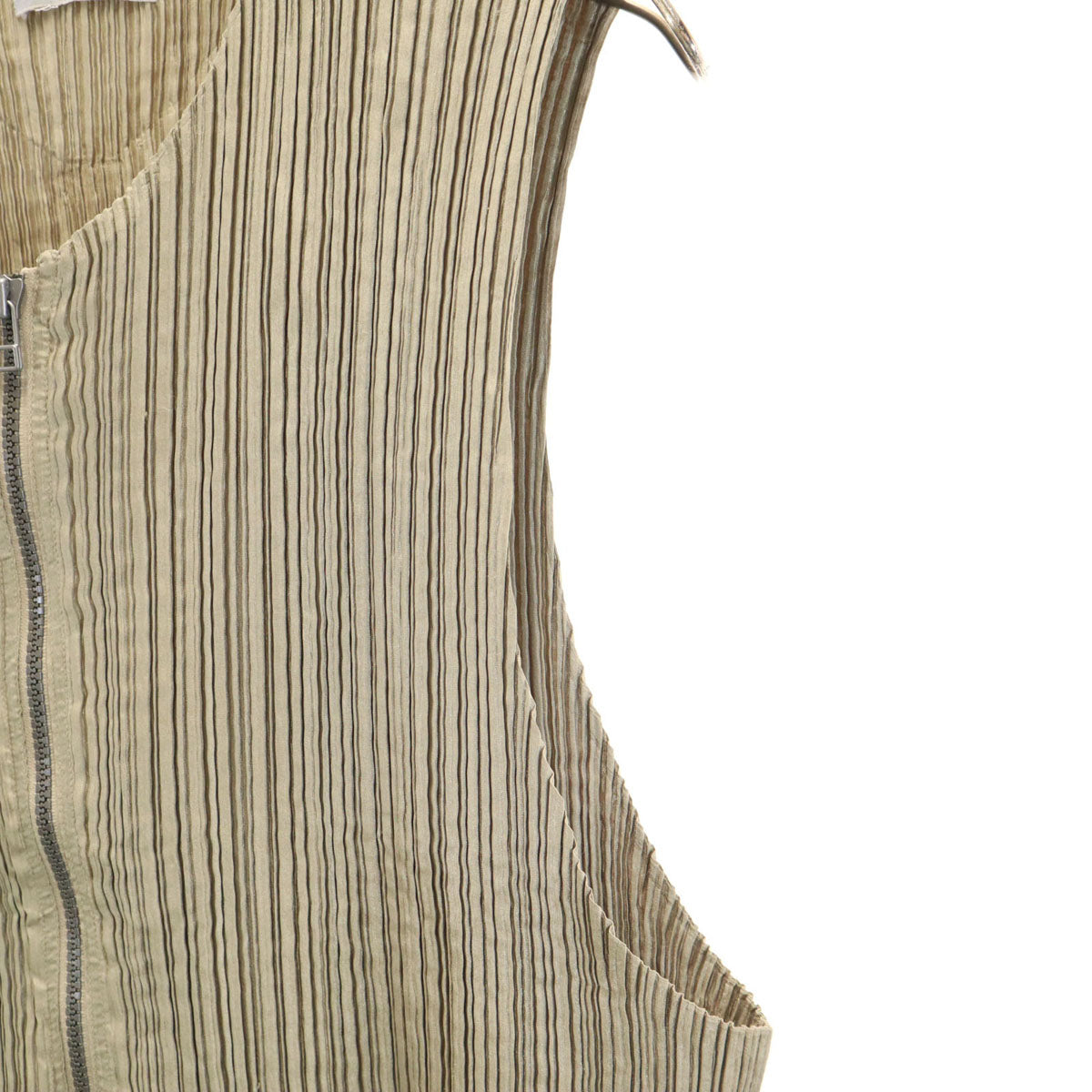 ISSEY MIYAKE MEN 90s Pleated Vest Beige Size M
