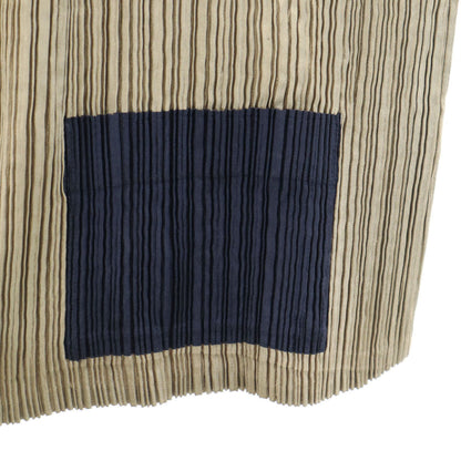 ISSEY MIYAKE MEN 90s Pleated Vest Beige Size M