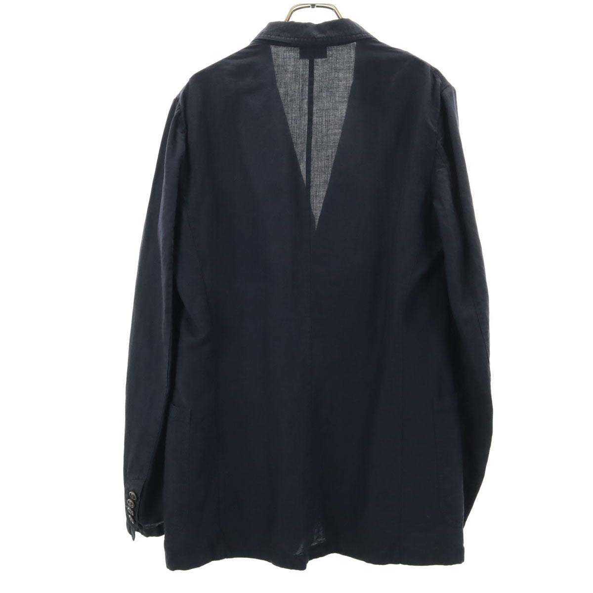 DRIES VAN NOTEN Linen Blend Drivers Jacket Navy Size 48