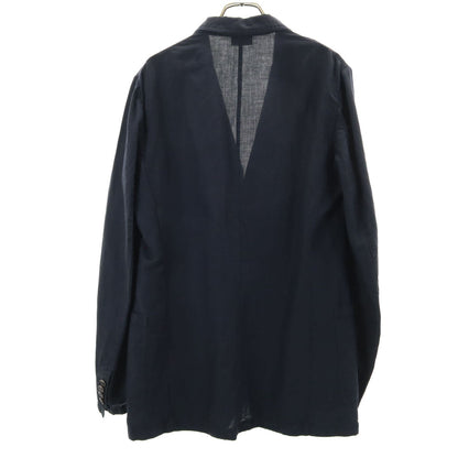 DRIES VAN NOTEN Linen Blend Drivers Jacket Navy Size 48