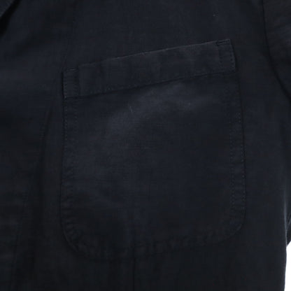 DRIES VAN NOTEN Linen Blend Drivers Jacket Navy Size 48