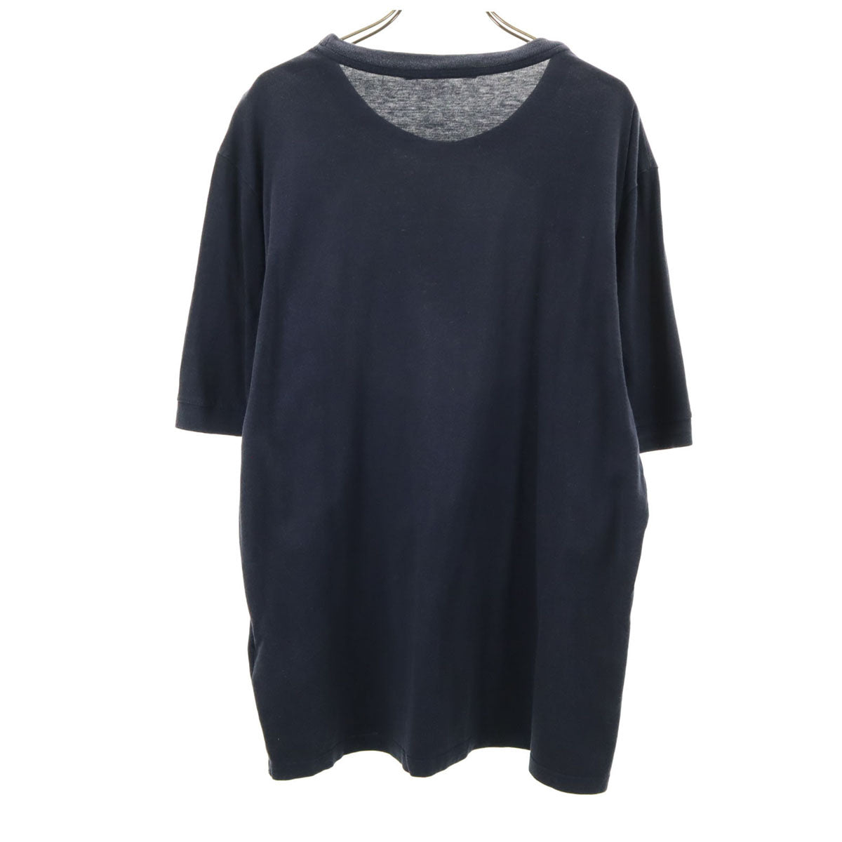 LOUIS VUITTON Silk Blend Angel Print T-Shirt Navy Size XL