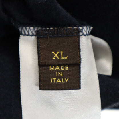 LOUIS VUITTON Silk Blend Angel Print T-Shirt Navy Size XL