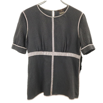 LOUIS VUITTON French Silk Short Sleeve T-Shirt Gray Size 36