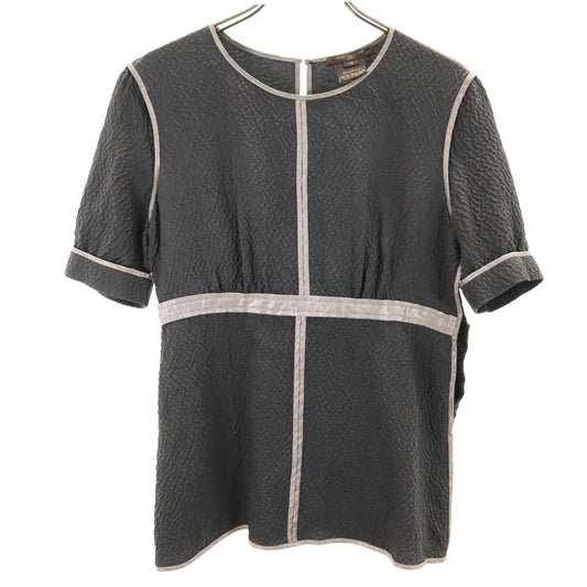 LOUIS VUITTON French Silk Short Sleeve T-Shirt Gray Size 36