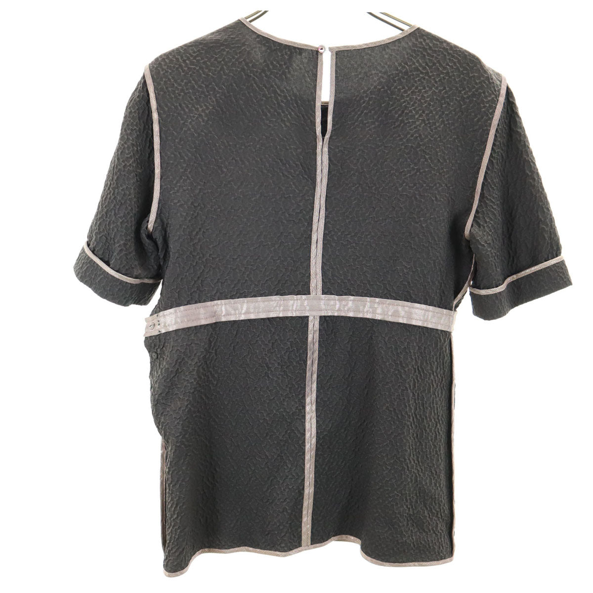 LOUIS VUITTON French Silk Short Sleeve T-Shirt Gray Size 36
