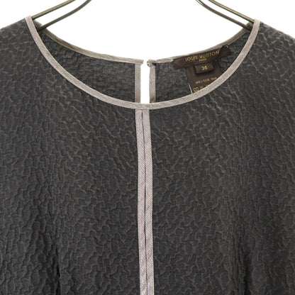 LOUIS VUITTON French Silk Short Sleeve T-Shirt Gray Size 36