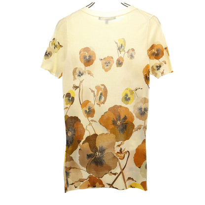 GUCCI Cashmere Blend Floral Knit Sweater Ivory Size S