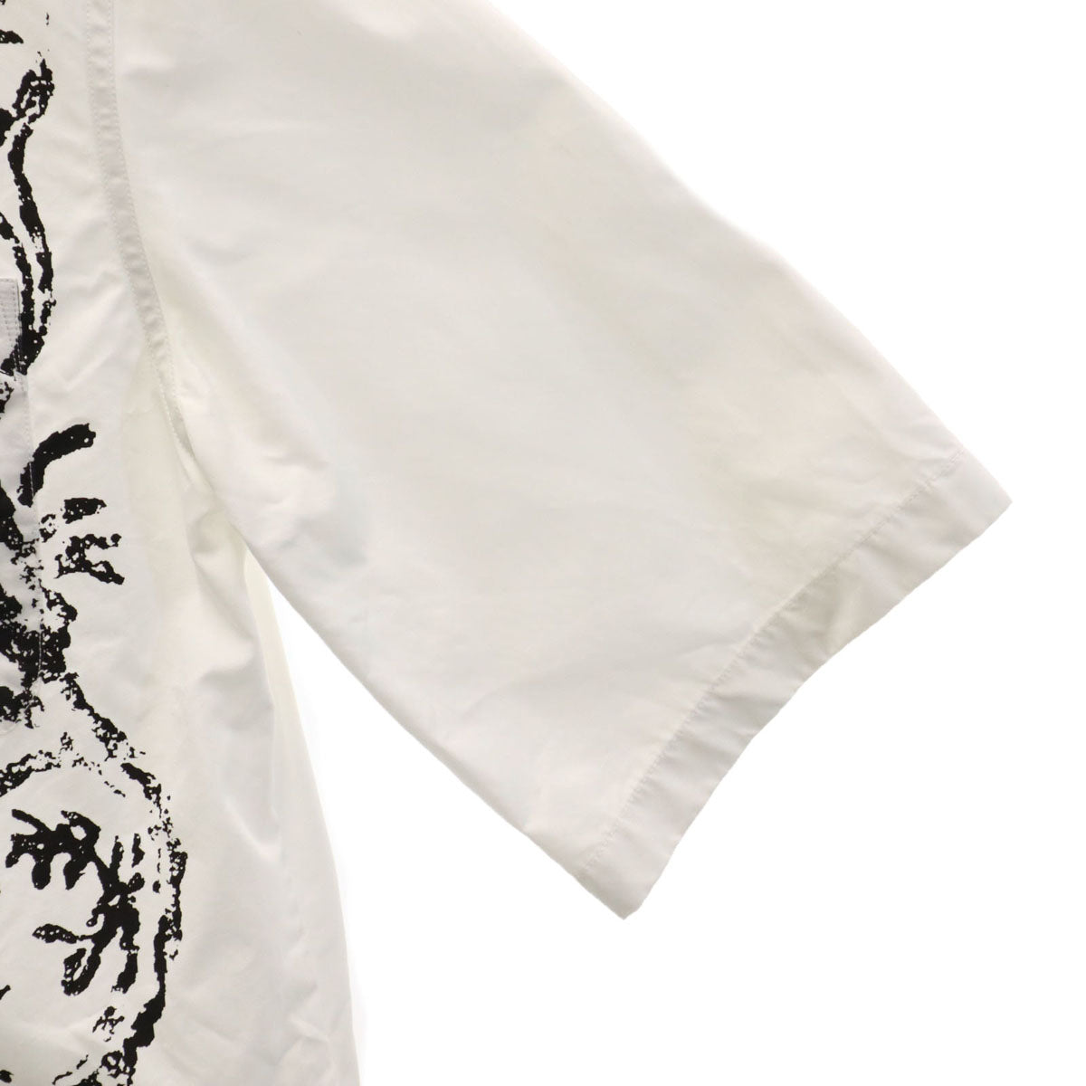 Alexander McQueen Skull Open Collar Shirt White Size 15+