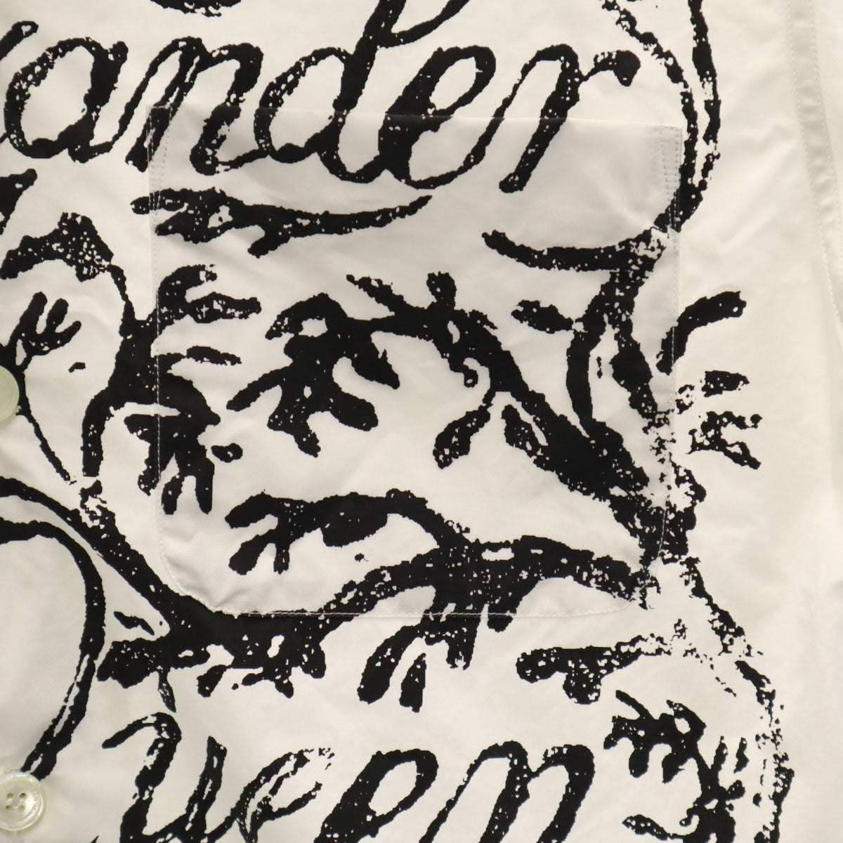 Alexander McQueen Skull Open Collar Shirt White Size 15+