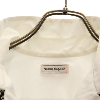 Alexander McQueen Skull Open Collar Shirt White Size 15+