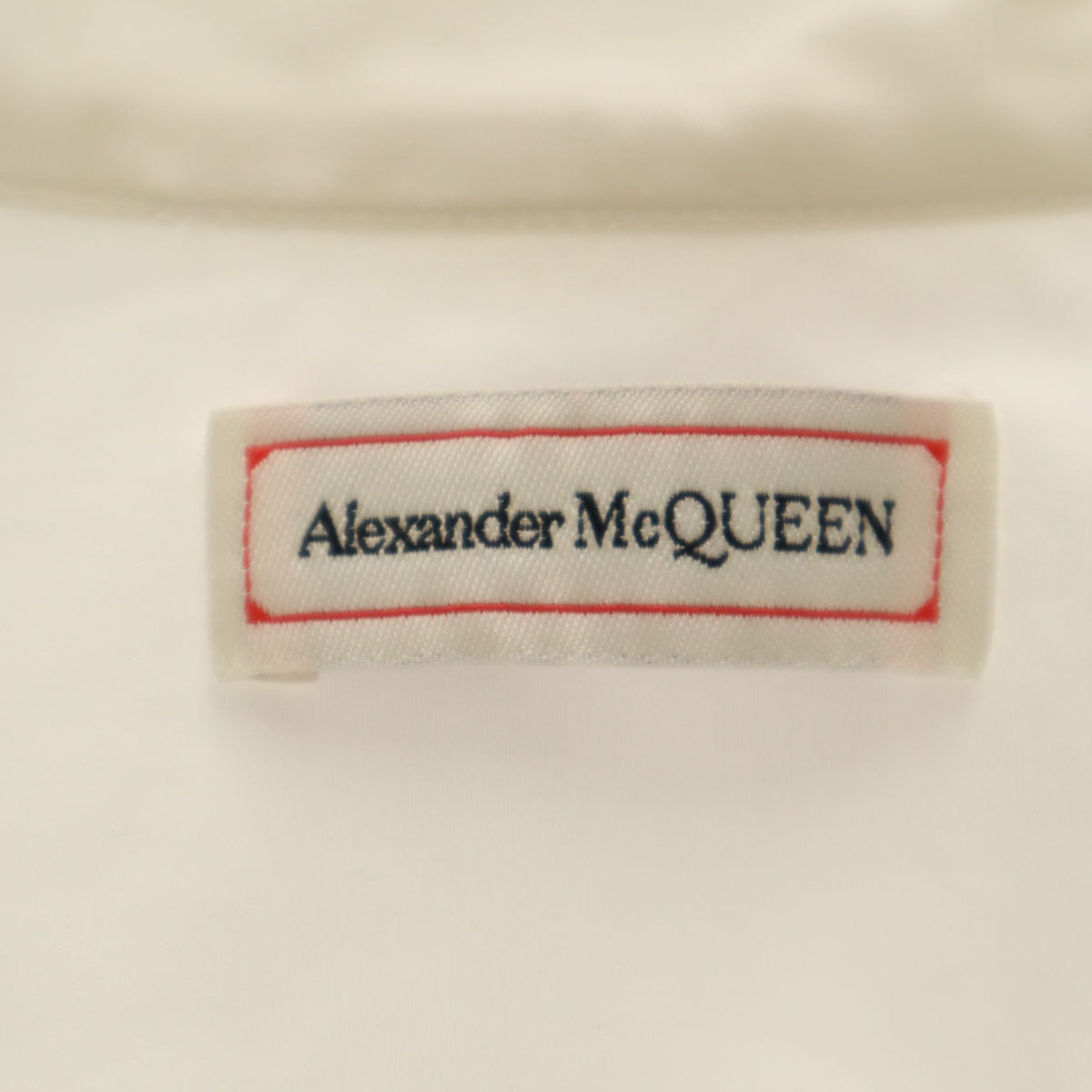 Alexander McQueen Skull Open Collar Shirt White Size 15+