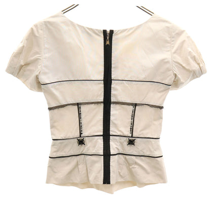 LOUIS VUITTON French Short Sleeve Bustier Ivory Size 34
