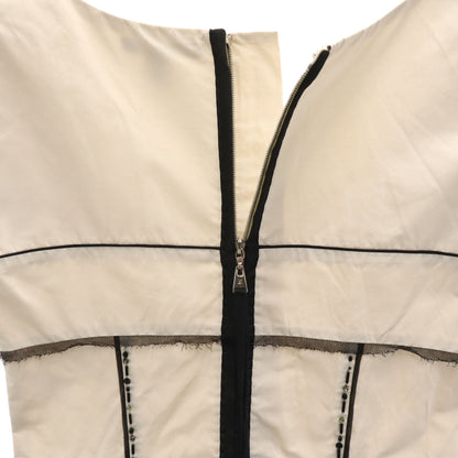LOUIS VUITTON French Short Sleeve Bustier Ivory Size 34