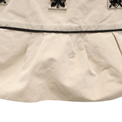 LOUIS VUITTON French Short Sleeve Bustier Ivory Size 34
