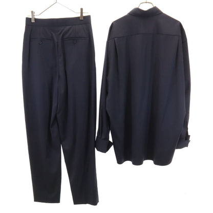 newnow Japan Wool Long Sleeve Shirt Navy Size L/M