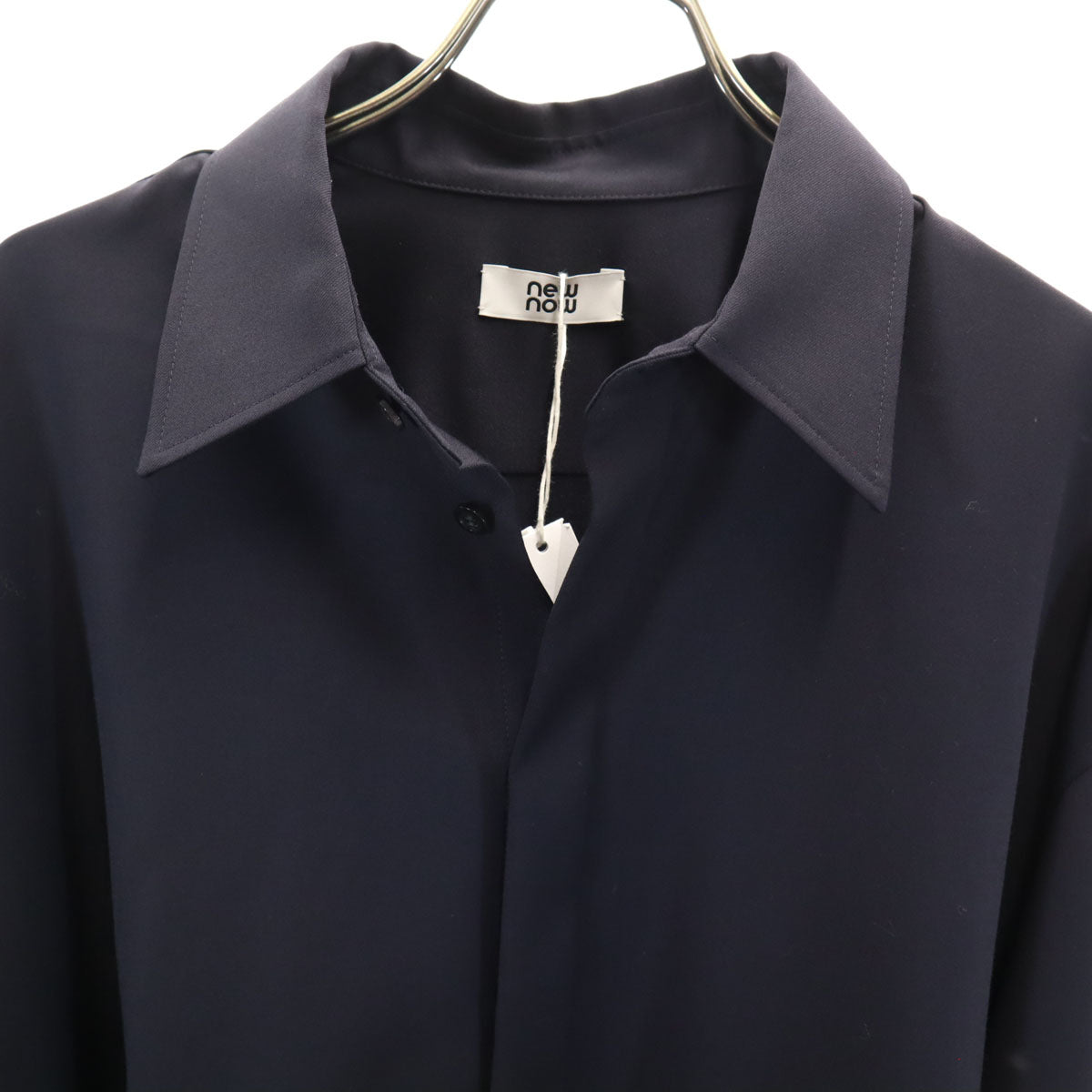 newnow Japan Wool Long Sleeve Shirt Navy Size L/M