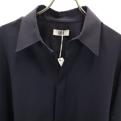 newnow Japan Wool Long Sleeve Shirt Navy Size L/M