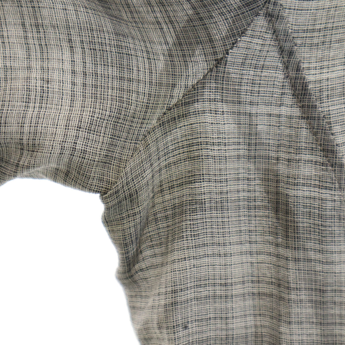 CELINE French Silk Blend Check Short Button-Up Gray Size 42