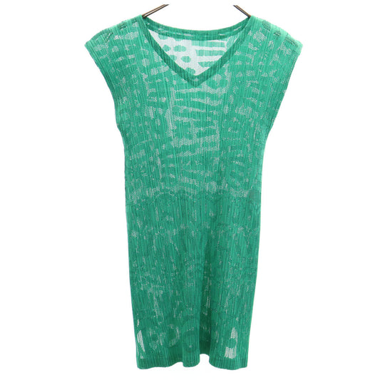 PLEATS PLEASE Japan All-Over Pleated Top Green Size 4