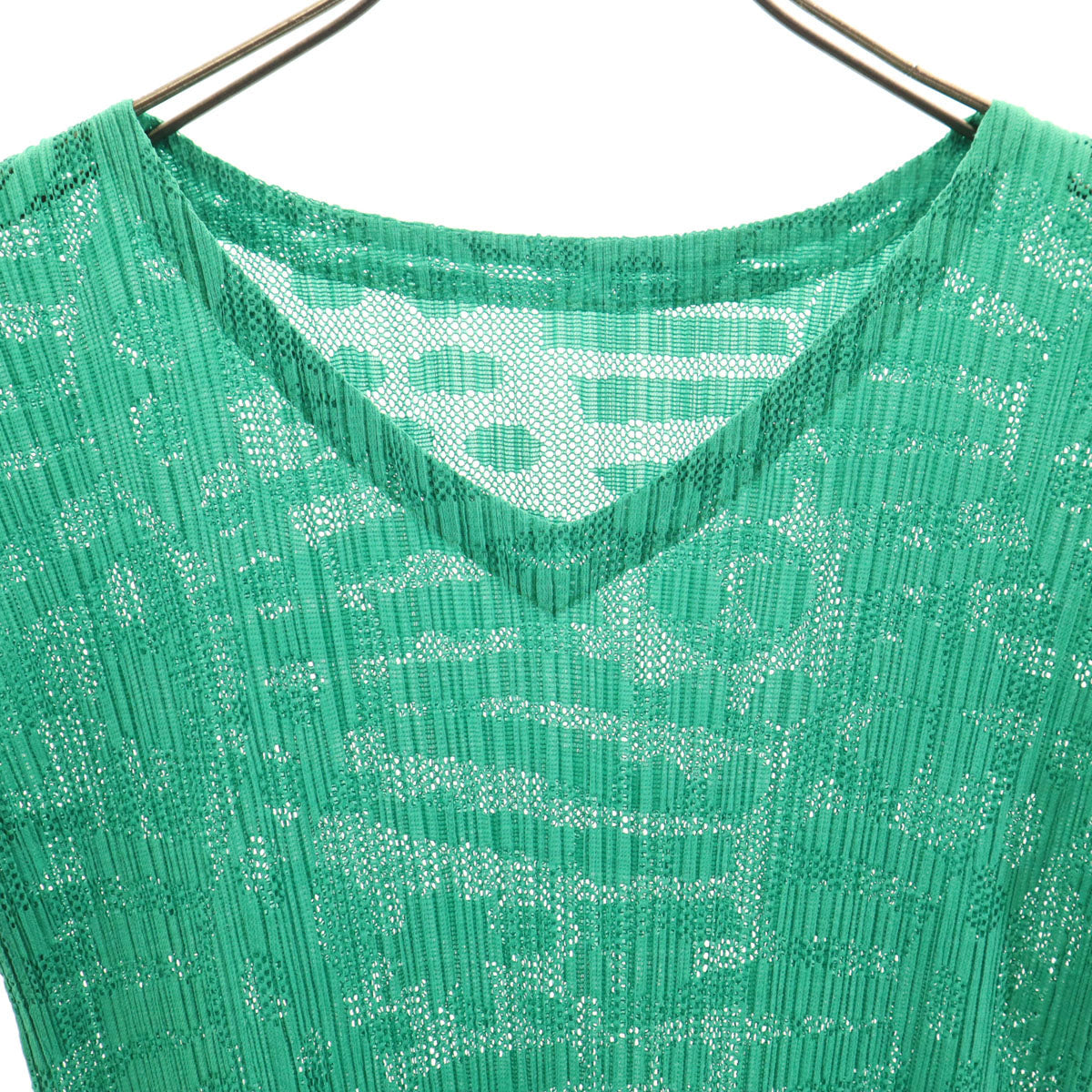 PLEATS PLEASE Japan All-Over Pleated Top Green Size 4