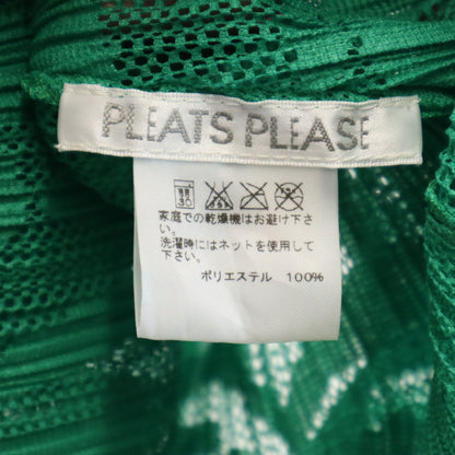 PLEATS PLEASE Japan All-Over Pleated Top Green Size 4