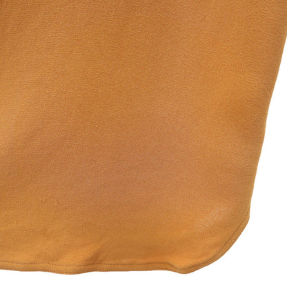 HERMES 90s French Silk Short Sleeve Button-Up Brown Size 42