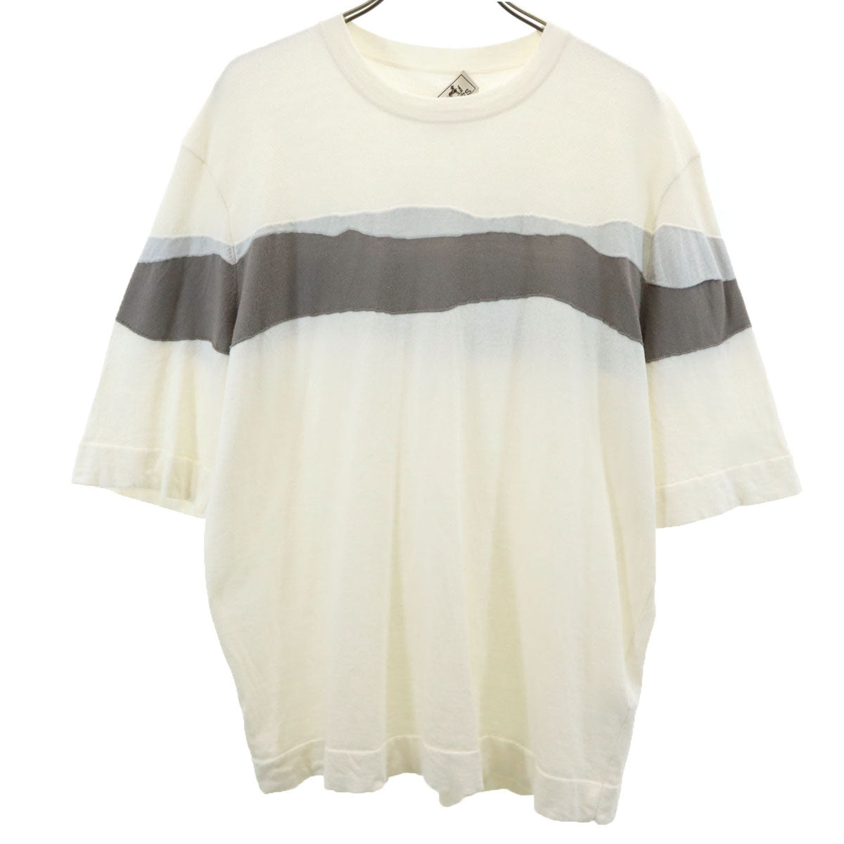 HERMES Italian Cashmere Blend T-Shirt White Size L