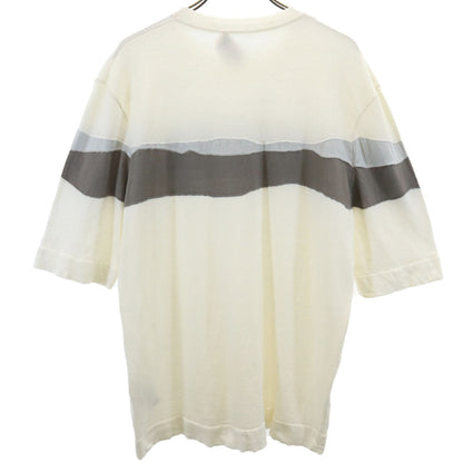 HERMES Italian Cashmere Blend T-Shirt White Size L
