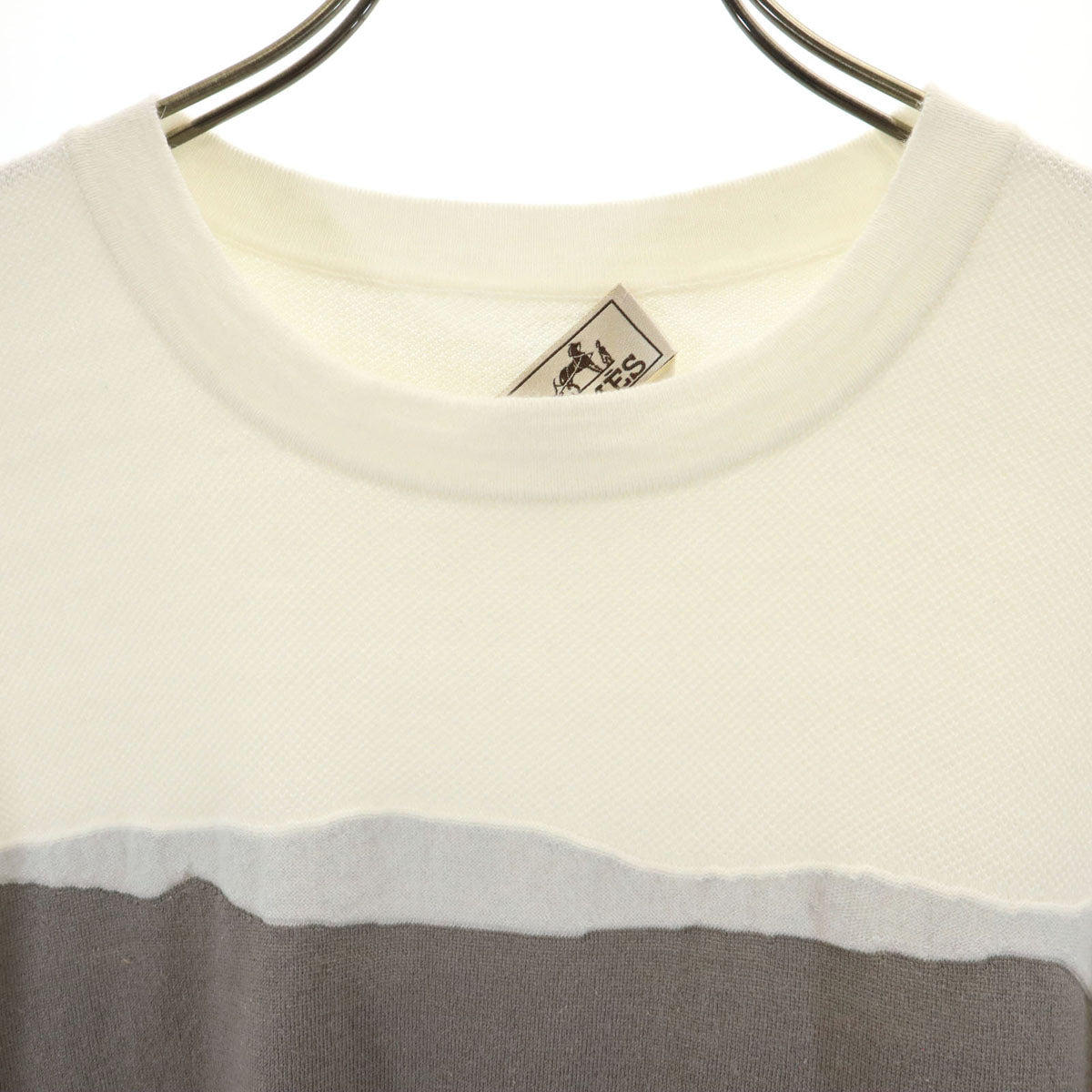 HERMES Italian Cashmere Blend T-Shirt White Size L