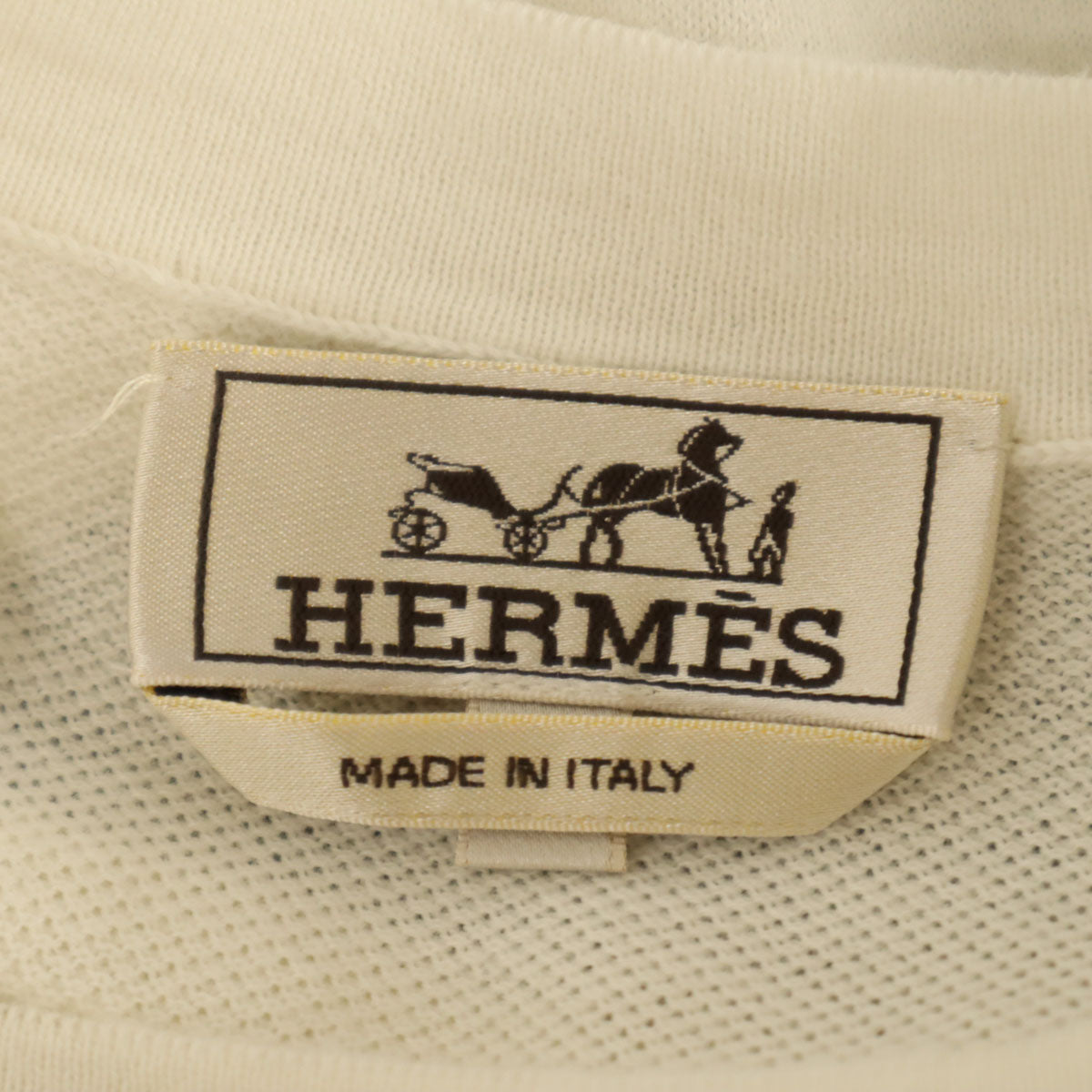 HERMES Italian Cashmere Blend T-Shirt White Size L