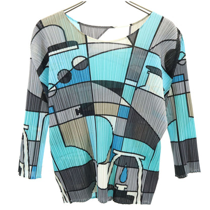 PLEATS PLEASE Geometric Pleated T-Shirt Multi Size JP 3