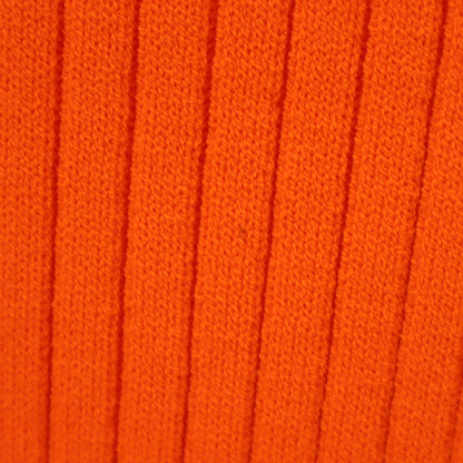 GUCCI Italian Ribbed Boat Neck Sweater Orange Size S