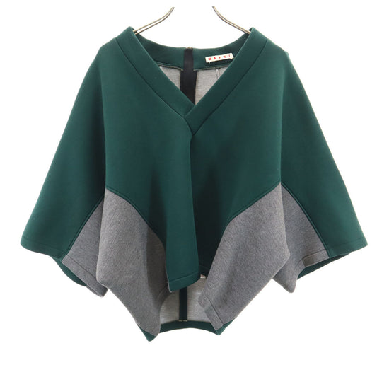MARNI Italian Bonding V-Neck Dolman Dark Green Size 38