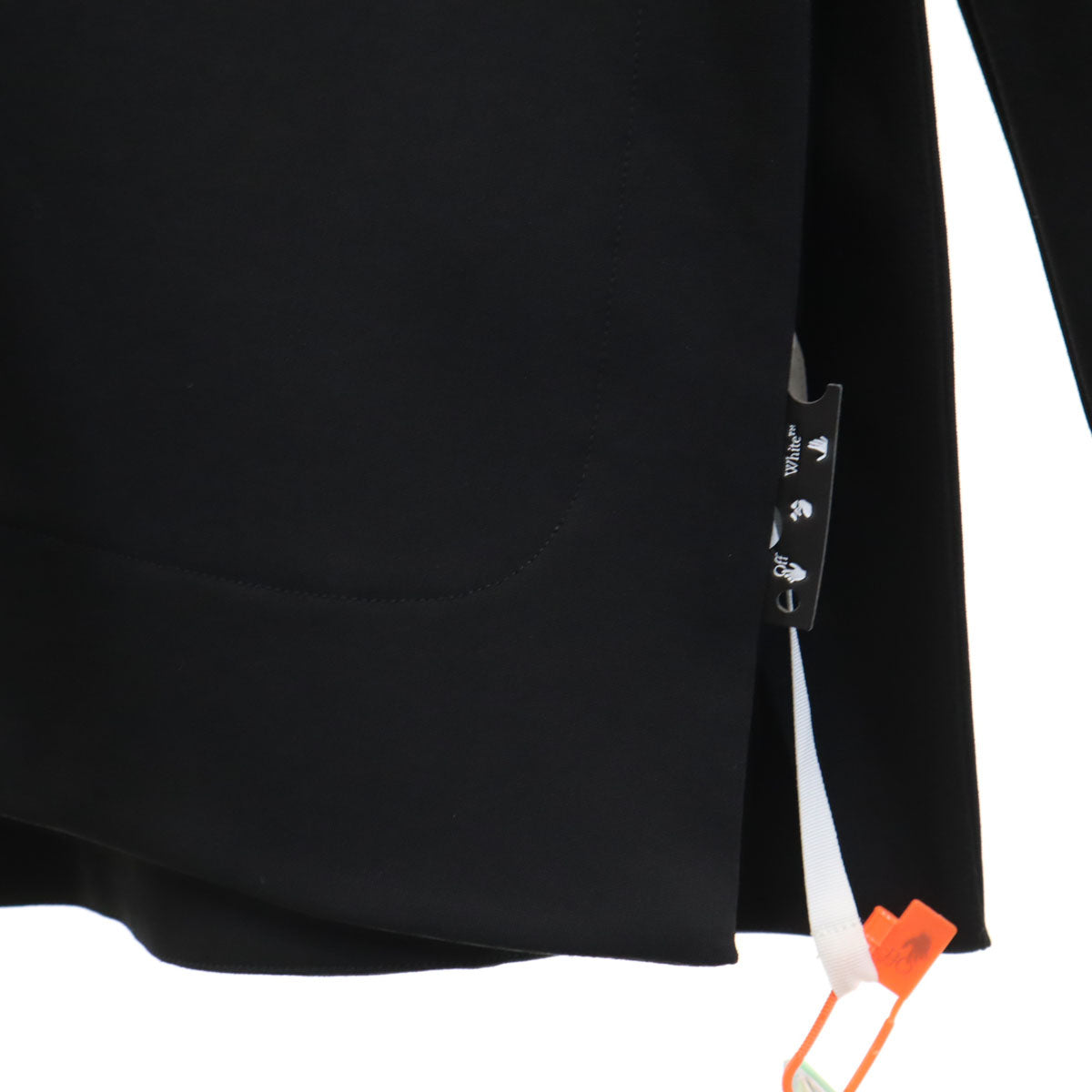 OFF-WHITE Italian Jersey Nail Wrap Top Black Size 38