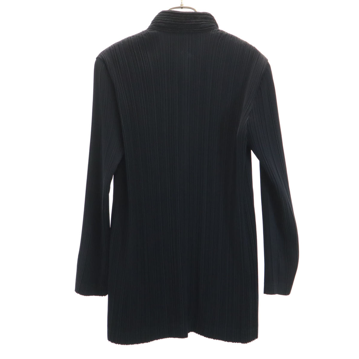 ISSEY MIYAKE 90s Vintage Pleated Stand Jacket Black Size M