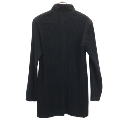 ISSEY MIYAKE 90s Vintage Pleated Stand Jacket Black Size M