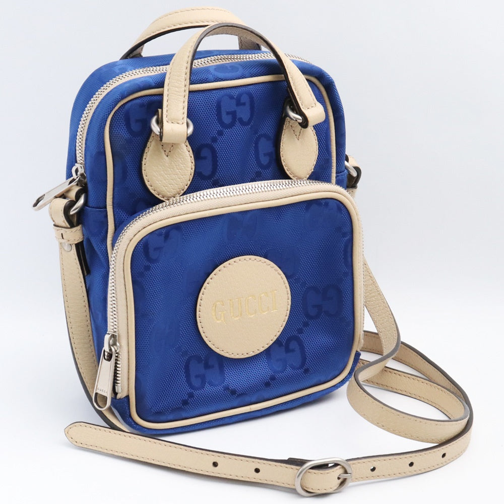 GUCCI Off The Grid 2-Way Shoulder Bag Blue Size F