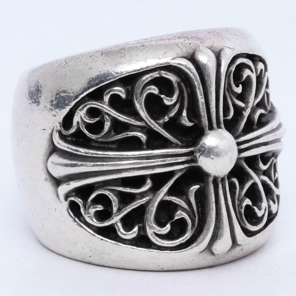 CHROME HEARTS Classic Oval Cross Ring Silver Size ONE SIZE