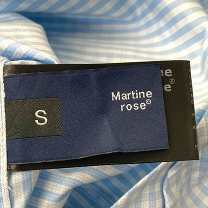 MARTINE ROSE 22SS Tuck Neck S/S Shirt Light Blue Size S
