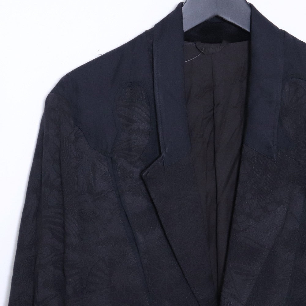 IROQUOIS Kimono Jacquard Blazer Black Jacket Size 1