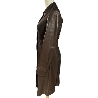 BURBERRY Lambskin Detachable Cropped Vest Coat Size 4