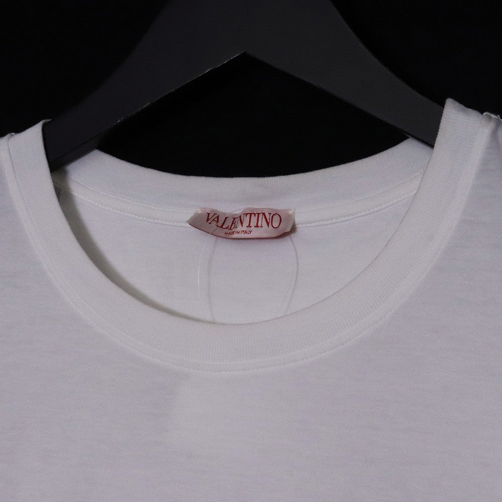 VALENTINO Embossed Logo Pocket T-Shirt White Size M