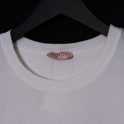 VALENTINO Embossed Logo Pocket T-Shirt White Size M