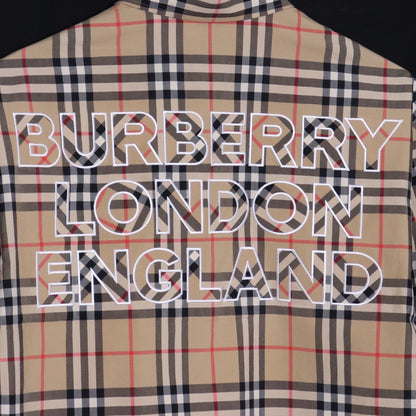 BURBERRY Nova Check Logo Embroidered Shirt Beige Size S