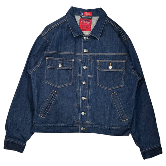 Karl Kani 90s Logo 2nd Type Denim Tracker Jacket Blue Size L